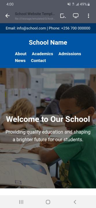 School website template